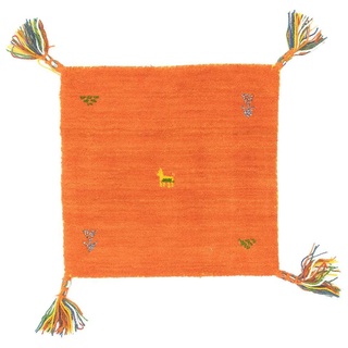 Morgenland Gabbeh Teppich - Indus - Agra - orange - 40 x 40 cm - quadratisch