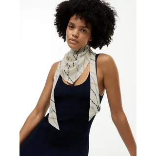 Tommy Hilfiger Modeschal TH NAUTICAL SILK TRIANGLE, aus reiner Seide mit Seil-Print weiß