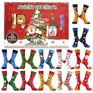 LuxusKollektion Adventskalender Adventskalender Männer Socken 2026 Erwachsene 43-46 Weihnachtskalender