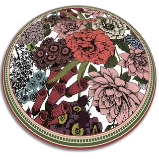 VINYL TEPPICH Ø130 cm Vielfältige Blumen