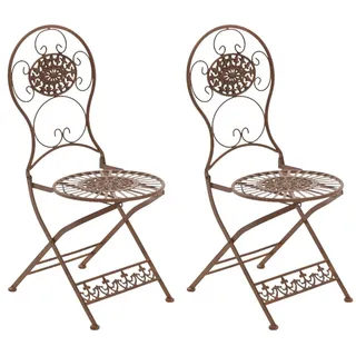 CLP Gartenstuhl 43 x 91,5 x 50 cm braun 2 St.