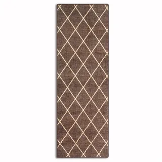 Karat Teppich Teppichläufer mit Muster, schalldämmend braun 80 cm x 400 cm
