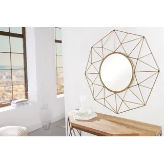 riess-ambiente Wandspiegel DIAMOND L 80cm messing (Einzelartikel, 1-St), Wohnzimmer · Metall · Gold · Retro Design · Handmade · Schlafzimmer goldfarben