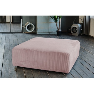 KAWOLA Hocker WIOLO SOFT, Sitzelement für Modulsofa Cord versch. Farben rosa