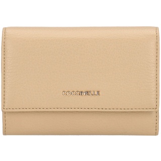 Coccinelle Hochkantbörse Damen Metallic Soft Wallet fresh beige