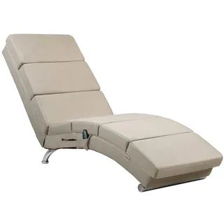 Casaria® Relaxliege XXL mit Massage- und Heizfunktion Beige