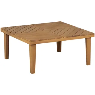 Beliani Beistelltisch 70 x 70 x 33 cm Hellbraun