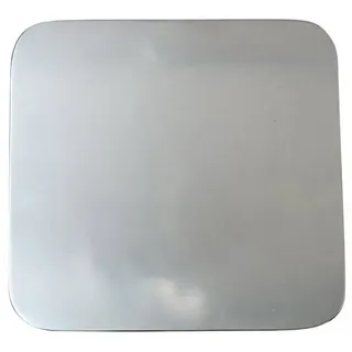 NKlaus Kerzentablett Teller Edelstahl Poliert 14x14cm Kerzenhalter Kerz silberfarben