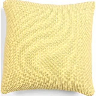 Nordic Knit Kissen 50 x 50 cm gelb aus Bio-Baumwolle