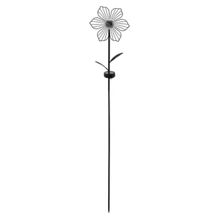 Dehner Solarleuchte Glas/Metall Ø 18 cm/H 110 cm 1 Stück schwarz