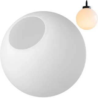 Runder Lampenschirm aus Milchglas Weiß, 6-7cm für Hänge Kugelleuchte | Frosted Glas, Diffuse Beleuchtung, Modern Schlicht, Schlafzimmer und Essbereich