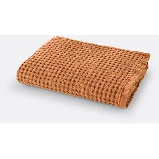 La Redoute Interieurs Handtuch Tifli, Baumwolle, Waffelpikee Karamell