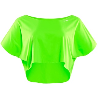 WINSHAPE Damen Functional Light Cropped Dance-top Dt104 T-Shirt, Neon-grün, XL EU