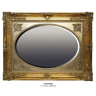 Casa Padrino Barock Wandspiegel Gold H 110 cm B 90 cm - Edel & Prunkvoll - Goldener Spiegel