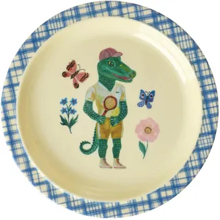 Rice Kinderteller Nathalie Lété Print 20 cm blau