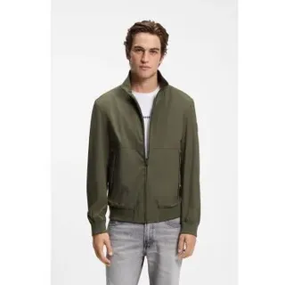 BOSS für Herren. 50560986 Grüne Harrington-Jacke (50), Lässig, Polyamid