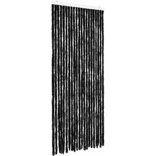 vidaXL Insektenschutz Vorhang Fliegengitter Fliegenvorhang Türvorhang Flauschvorhang Fliegenschutz Balkontür Wohnzimmer Wohnwagen 90x220 cm Anthrazit Chenille