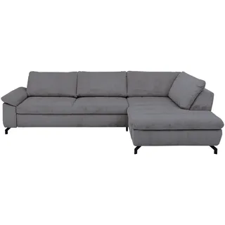Beldomo Style Ecksofa Sense, Anthrazit, Metall, 3-Sitzer, Ottomane rechts, L-Form, 291x197 cm, Goldenes M, Typenauswahl, Fußauswahl, Stoffauswahl, seitenverkehrt erhältlich, individuell planbar, Wohnzimmer, Sofas & Couches, Wohnlandschaften, Ecksofas