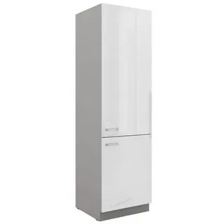 Küchen-Preisbombe Hochschrank 60 cm Weiß Hochglanz x Grau 60 x 0 x 0 cm Grau
