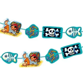 Girlande * PIRAT PIT PLANKE * von Lutz Mauder // 11171 // Geburtstag Kinder Kindergeburtstag Party Kinderparty Totenkopf Wimpelkette Partykette
