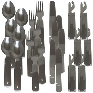 6er-Set 4-teiliges Edelstahl-Camping-Besteck-Set