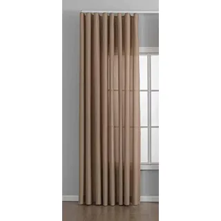 Gardinenbox Cationic Vorhang Faltenband 245 x 300 cm Taupe 1