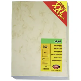 Sigel Marmor-Papier XXL Superpack A4 90 g/m2 250 Blatt (T1081)