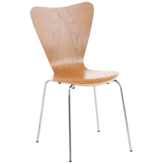 furnicato Besucherstuhl Stapelstuhl Calisto 85x45x49 cm Eiche (1 St) braun