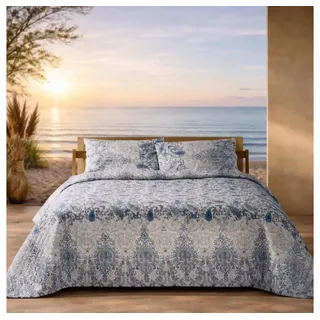 BASSETTI Monnalisa Paisley Blau 135 x 200 cm + 80 x 80 cm