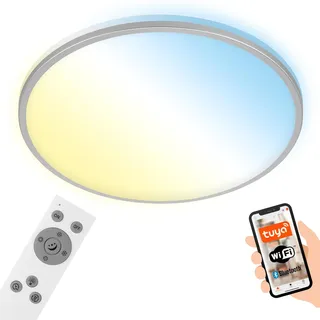 Briloner LED Deckenlampe 3-flg. quadratisch Chrom-Matt