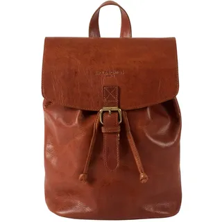 HOLZRICHTER Berlin - Rucksack aus Leder für Damen & Herren (No 2-4), Daypack 30x21,5x10cm, Echtleder Laptop Rucksack,Cognac-Braun - S