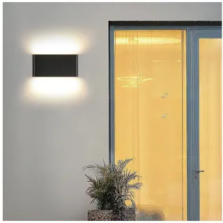LETGOSPT Wandleuchte Innen Aussen Modern Wandlampe Warmweiß für Wohnzimmer, LED fest integriert, Warmweiß