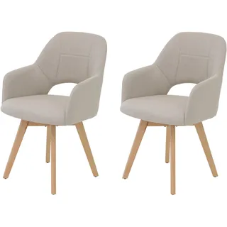Hela 4-Fußstuhl HELA Polyester beige 2er Set