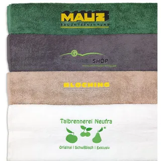 BettwarenShop Bestickte Handtücher 50x100 cm mit Firmen- oder Vereinslogo 96 Stück - 12,49 € / Stück | kiesel - grau