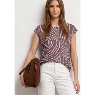 STREET ONE Shirttop Ausbrenner-Look Rot 34