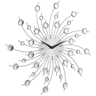 Relaxdays Wanduhr 50,0 cm 50.00 silber