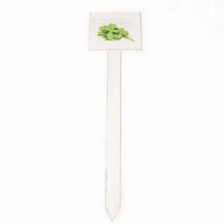 Marabellas Shop Gartenstecker Kräuterstecker Pflanzenschild ca. 13 x 13 x 58 cm Holz Pflanzschild