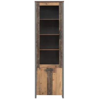 Vitrine CLIF 2-trg. Optik: Old Wood Vintage von Forte