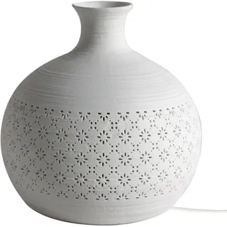 Weiße Böhmische Porzellanlampe 19,5 Cm X 19,5 Cm X 19,5 Cm