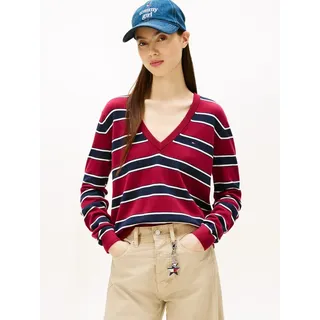 Tommy Hilfiger V-Ausschnitt-Pullover mehrfarbig XL