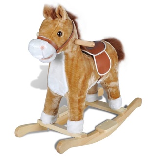 vidaXL Schaukelpferd Plüsch Schaukeltier Pferd Schaukelspielzeug Kinder Baby
