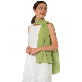 MayTree Modeschal Chiffon Schal, Damen Stola, Umschlagtuch für Abendkleid, Hijab, (Stück, 1-St) grün