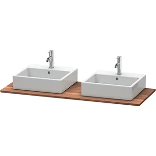 Duravit XSquare Massivholzkonsole 2 Ausschnitte 140 x 55 x 2 cm Braun XS064GB7777