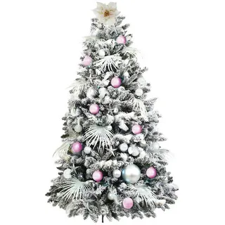 Laalu Weihnachtsbaum, Weiß, Silber, Kunststoff, Tanne, 300 cm, Dekoration, Weihnachtsdekoration, Weihnachtsbäume & Zubehör