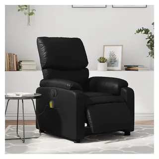 vidaXL Massagesessel Elektrisch Kunstleder 99 x 99 x 99 cm Schwarz mit Fernbedienung