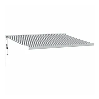 vidaXL Markise Einziehbar 400 x 300 cm anthrazit und weiß