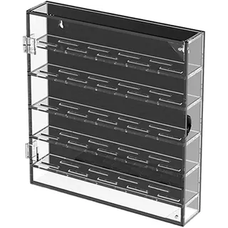 Medaillen-Vitrine Mit Wandrahmen – Abschließbare Schattenbox, Münzhalter Für Militärische Herausforderungen, Abnehmbare Regale | Schwarzer Wand-Organizer Für Pins, Sammlerstücke, Trophäen-Erinnerungss