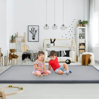 Meulbaty Spielmatte Baby 150x200cm XL | Wolkenweiche Krabbelmatte mit Memory Schaum 3,5cm | Rutschfester Kinderteppich | Baby Krabbeldecke & Tatami Matte fürs Kinderzimmer