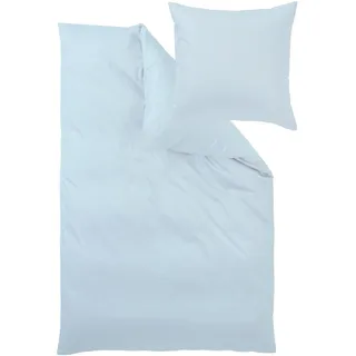 Curt Bauer Uni Mako-Satin Bettwäsche 140x200 cm + 70x90 cm | azur - blau