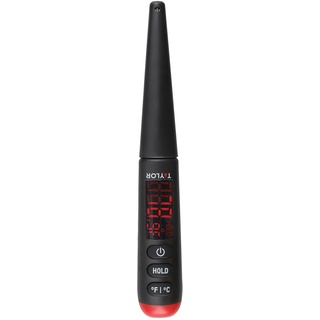 Taylor Pro digitales Thermometer, mit hellem LED Bildschirm, für Fleisch, Fisch und Marmelade kochen, Kunststoff/Edelstahl, Schwarz, 24.5cm